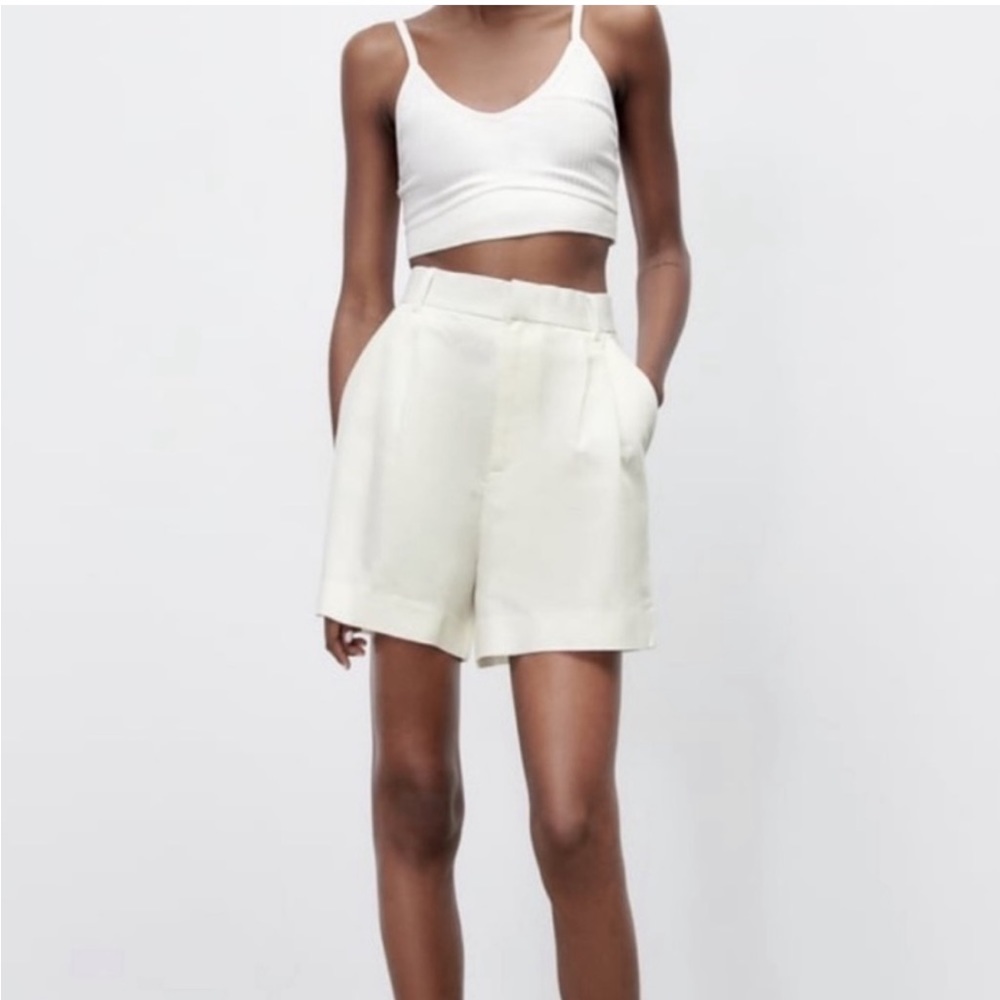 Zara Linen Blend Shorts